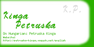 kinga petruska business card